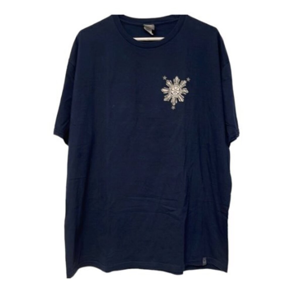 HIC Hawaiian Island Creations Filipino Flag Navy Blue Graphic Shirt 2XL #DS-0327